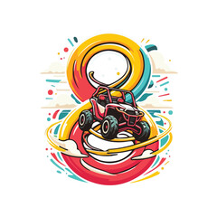 UTV Alphabet Clipart, Number 8 Off-Road Vehicle numbers 