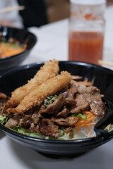 Vietnanese food Vermicelli Salad Cold Rice-vermicelli