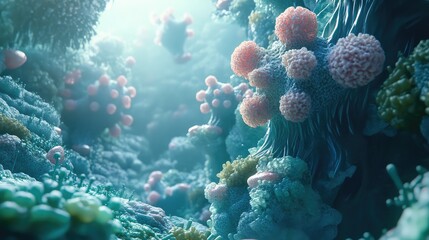 colony bacteria fractalization sci fi style