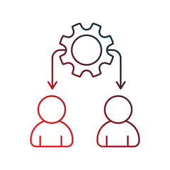 Developing Others icon with white background vector stock illustration