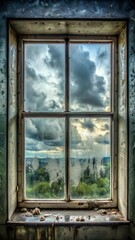 Grubby Glass Window Scene