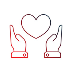 Benevolence icon with white background vector stock illustration