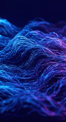Obraz premium Abstract Intertwined Blue Light Strands