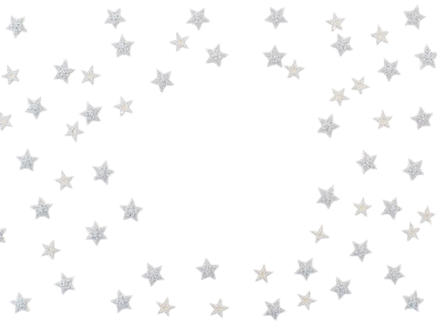 Background with stars isolated on transparent or white background, png