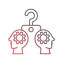 Conflict Management icon with white background vector stock illustration