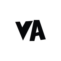 VA monogram logo design letter text name symbol monochrome logotype alphabet character simple logo