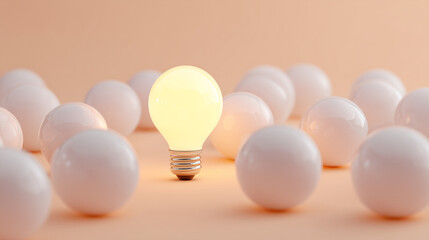 light bulb, new idea. Innovation, brainstorming, solution concepts.