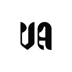 VA monogram logo design letter text name symbol monochrome logotype alphabet character simple logo