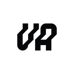 VA monogram logo design letter text name symbol monochrome logotype alphabet character simple logo