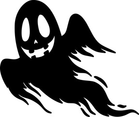 Obraz premium Halloween Scary Spirit Ghost Silhouette Illustration