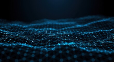 Abstract Blue Geometric Network