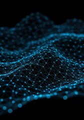 Abstract Blue Geometric Network