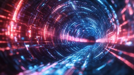 abstract dreamlike flickering data passage