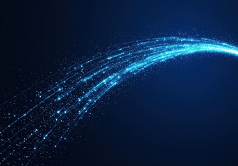 Abstract Glowing Blue Data Arc