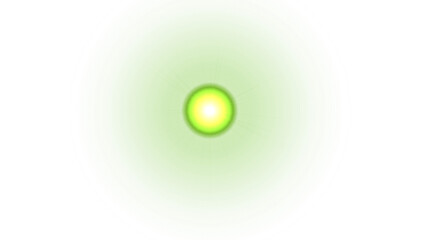 Vibrant Green Glowing Orb - Abstract Luminous Energy Sphere on White Background