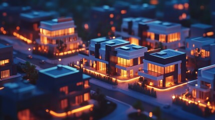 property stylized animated drone footage of real estate