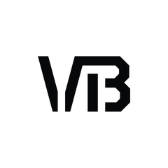 VB monogram logo design letter text name symbol monochrome logotype alphabet character simple logo