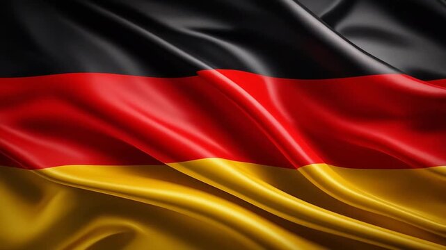 The Germany National Flag waving in the wind