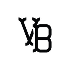 VB monogram logo design letter text name symbol monochrome logotype alphabet character simple logo