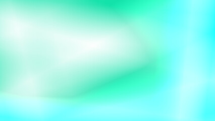 Soft Aqua Green and Cyan Gradient Abstract Background with Dreamy Blurs