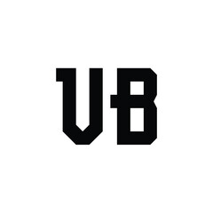VB monogram logo design letter text name symbol monochrome logotype alphabet character simple logo