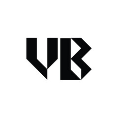VB monogram logo design letter text name symbol monochrome logotype alphabet character simple logo