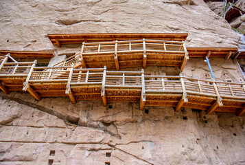 Bingling Temple Grottoes, a World Cultural Heritage Site in Yongjing County, Gansu Province