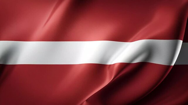The Latvia  National Flag waving in the wind