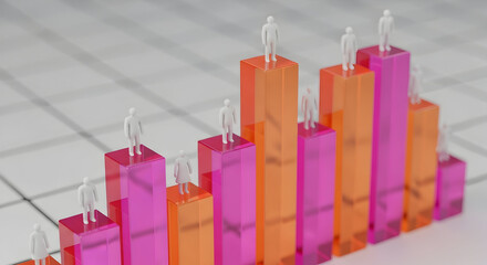 Growth chart success business statistics people increase progress development achievement team work corporate finance data analytics market trend rising