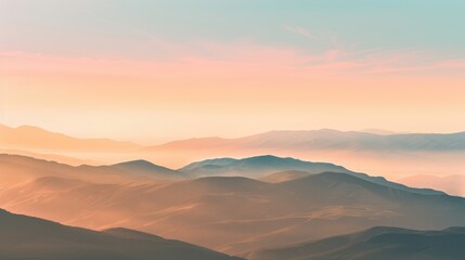 Mountain Sunrise/Sunset Landscapes: Misty Valleys, Blue Skies & Forest Hill Silhouettes