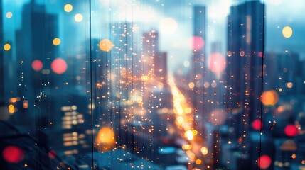 Obraz premium vibrant dreamy style of radiant city lights