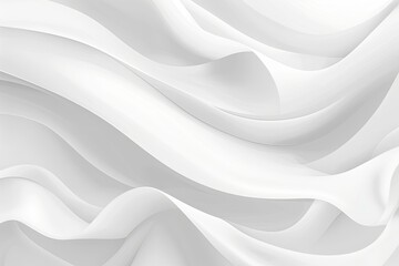 Obraz premium Abstract grayscale image depicting flowing, wavy, silky fabric-like forms with subtle shading and highlights, creating a sense of movement and fluidity
