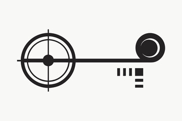 Target with arrow vector icon illustration design aiming symbol