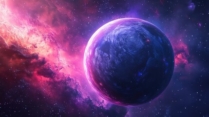 etherel dreamy style of a warping planet