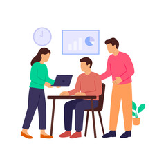 Teamwork Activity Office Brainstorming Session