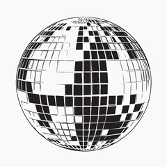 disco ball on a white