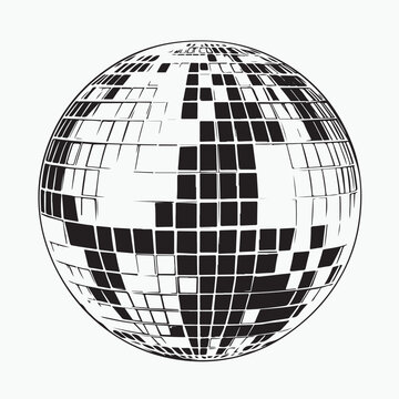 disco ball on a white