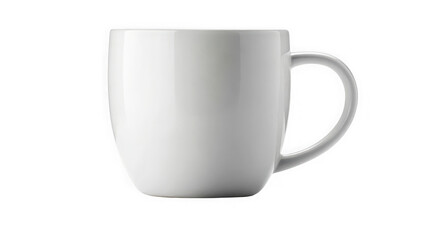 Obraz premium Plain white ceramic mug isolated on transparent background