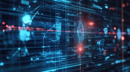 innovation futuristic medical network hud scan