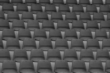 Stadium Seats Pattern, Abstract Minimalism. Close up. Monochrome Hues.