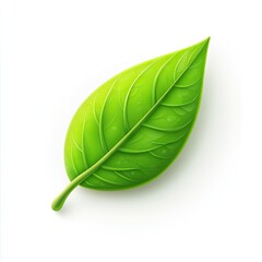 Obraz premium Detailed illustration of a vibrant green leaf