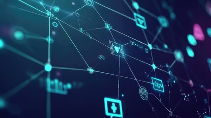 Fototapeta premium design stylized animation of a high contrast healthcare network