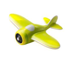 toy airplane 3d style isolated on trqnsparent background