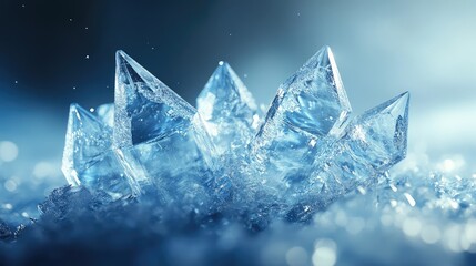 Obraz premium depth realistic style of layering ice crystals