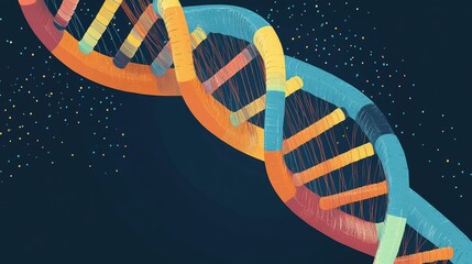 visuliztion clean infographic of a sliced genetic sequence view