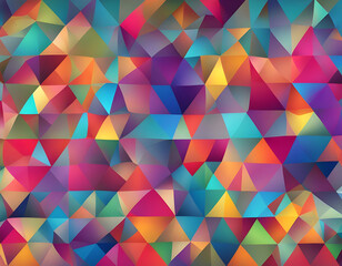 colorful vector abstract irregular polygonal square background - triangle low poly pattern