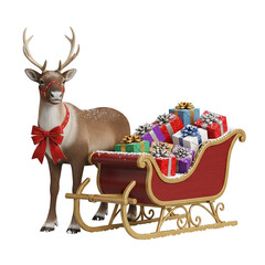 santa claus with reindeer