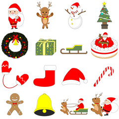 クリスマスを彩るかわいいイラストセット