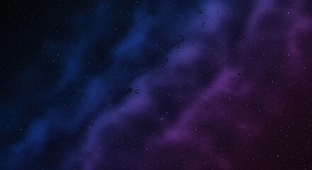 Naklejka premium Deep space nebula with vibrant blue and purple clouds and countless twinkling stars
