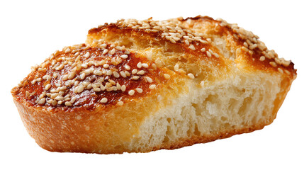 Artisan Sesame Bread: A mouthwatering image of freshly baked bread with a generous sprinkling of sesame seeds, offering a tempting glimpse of culinary perfection and the simple pleasures of life.